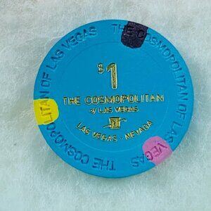 The Cosmopolitan Casino Chip Las Vegas $1 Lucky Gift Charm Coin Card Protector